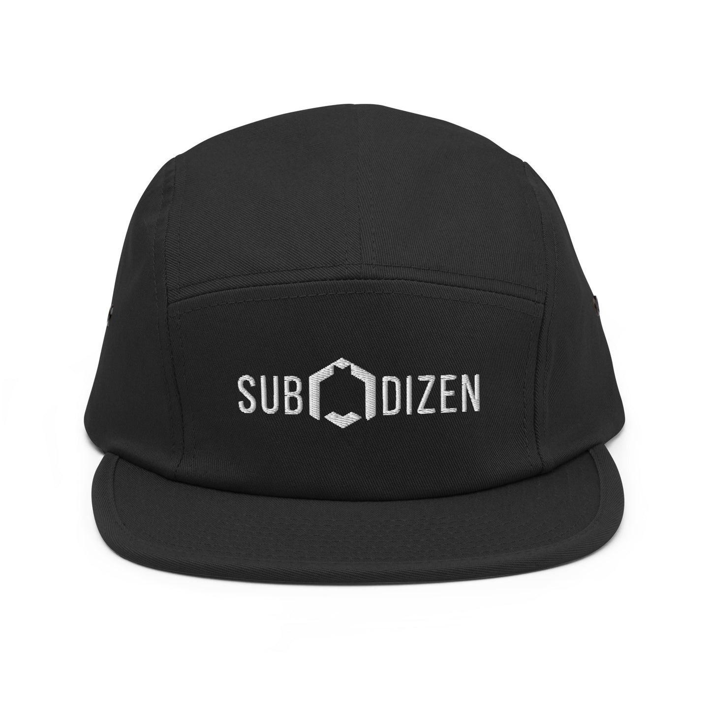 SubDiz - Black 5-Panel Camp Cap