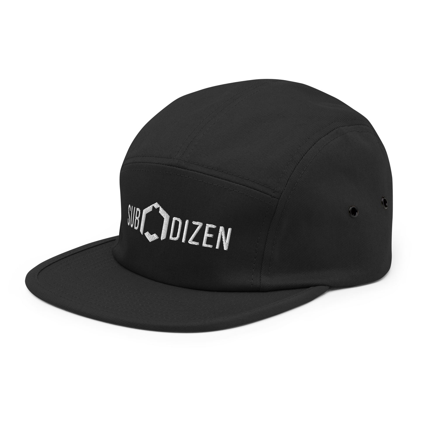 SubDiz - Black 5-Panel Camp Cap