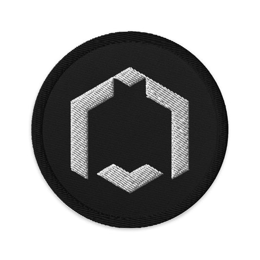 SubHead Icon Logo Embroidered On Black Round Patch